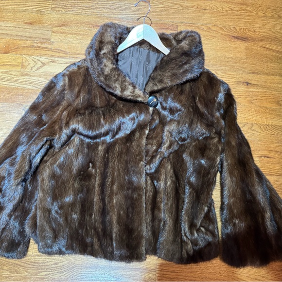 🚨🚨🚨 SALE Vintage Mink Large/ XL natural fur coat jacket